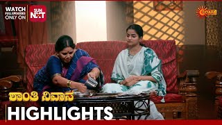 Shanthi Nivasa - Highlights | Full EP free on Sun NXT | 18 Dec 2024 | Udaya TV