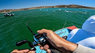 Fishing INSANE Striper Boils at Castaic Lake ! (It was TOUGH)