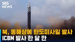 북, 동해상으로 탄도미사일 발사…ICBM 발사 한 달 만 / SBS