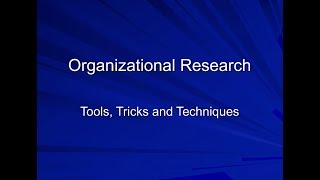 Organizational Development & Research