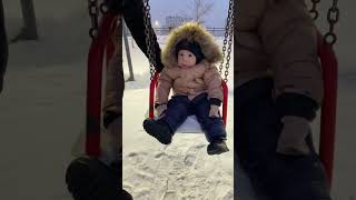 Baby RASUL IS SKATING ON A SWING ❤️❤️❤️#shorts #like #subscribe #baby #usa #kz #america #play #dad