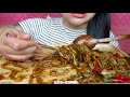 asmr *easy recipe prawns stir fry teriyaki udon noodles eating sounds no talking sas asmr