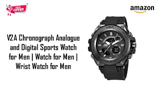 V2A Chronograph Analogue and Digital Sports Watch for Men | Wrist Watch for Men | Watch