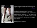 gipsy big spot black sheer tights