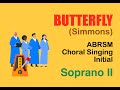 Butterfly (Simmons) | Soprano 2 | ABRSM Choral Singing Initial | F major | 110 bpm | Sing-Along