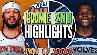 Minnesota Timberwolves Vs New York Knicks Game 2nd Highlights Jan 17,2025 NBA Season 2024-25