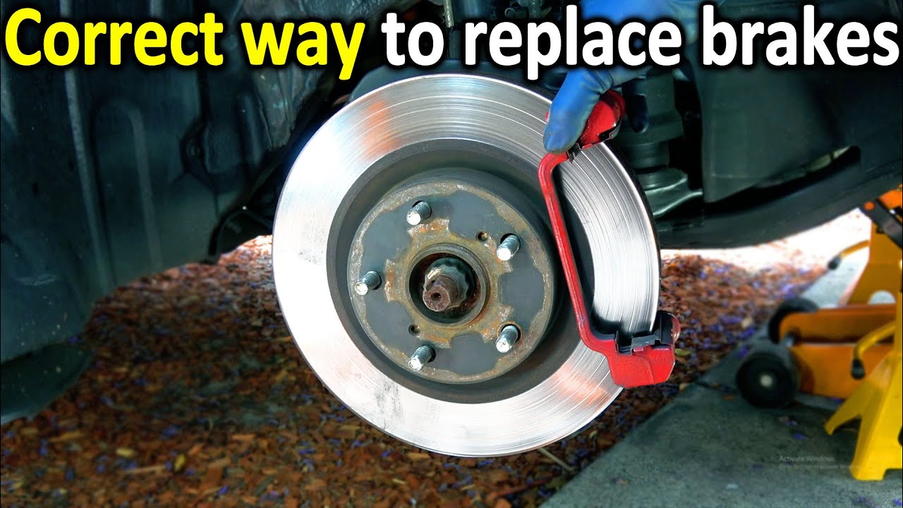 Here's The Correct Way To Change Brake Pads & Rotors In A Car - YouTube