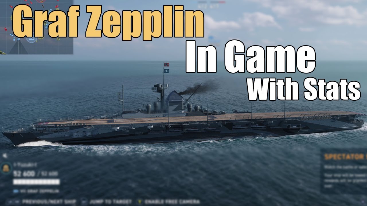 Graf Zeppelin Footage With Stats | World Of Warships Legends | 4k - YouTube