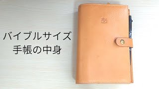 【手帳の中身】　バイブルサイズの手帳の中身を紹介。【イルビゾンテ　システム手帳】