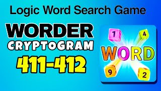WORDER Logic Word Search Game level 411 412
