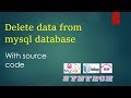 How delete data from mysql database - create delete button for java netbeans application