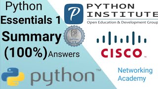 #PYTHON Essential part-1 summary test answer | PE1- Summary test answer #Cisco