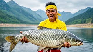 【EP41】小伙一人一杆高山水库钓巨物，水库大青鱼的爆发力实在太凶猛了，小伙差点被落下水！