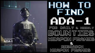 HOW TO FIND ADA-1 - Destiny 2 2020