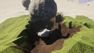 Unity Marching cubes voxel stone physics