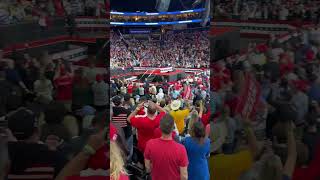 Trump supporters chant USA!!! At the start of the PPG Trump Rally In Pittsburgh