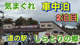 道の駅しらとりの郷でヤバいくらいリアルな車中泊