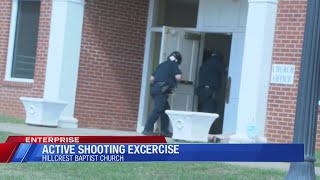 active shooter training at an enterprise church