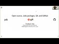 Open source, Julia packages, git, and GitHub