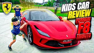 Braxton and Ryder with NEW Ferrari Tributo - Kids Video about Super Cars