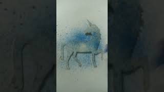 stencil cutting# unicorn# blue colour# cute# shorts
