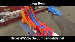 Lava Twist Water Slide - Jump and Slide Entertainment - Long Island