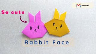 ORIGAMI RABBIT FACE | origami tutorial - Mr Marvel Craft