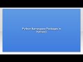 Python Namespace Packages in Python3