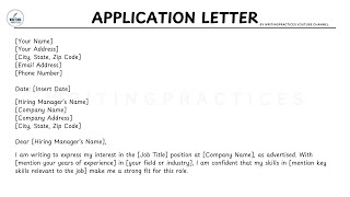 [LETTER TEMPLATE] How To Write An APPLICATION LETTER Step by Step Guide | Writing Practices