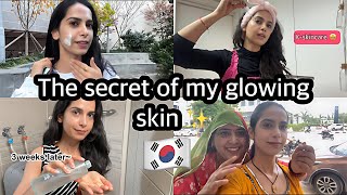 🇰🇷My glowy skincare routine✨ | trendy Korean Skincare 🌻