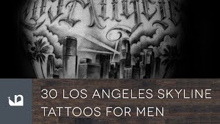 30 Los Angeles Skyline Tattoos For Men