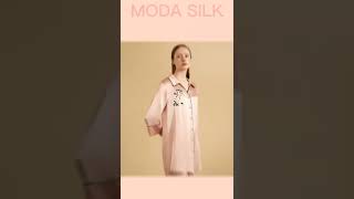 ModaSilk Embroidered Silk Sleep Shirt Chinese Style