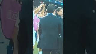 Simone Inzaghi red card ?? What happened there ... /Barcelona vs Inter #shorts