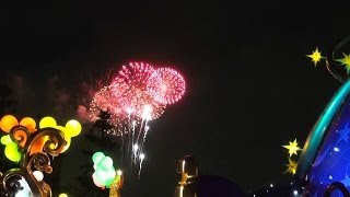 TDS シー・エントランスから見た「ハピネス・オン・ハイ」 Fireworks \