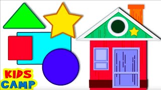 Learn Shapes for Kids with House | Best Learning Videos for Toddlers | @kidscamp