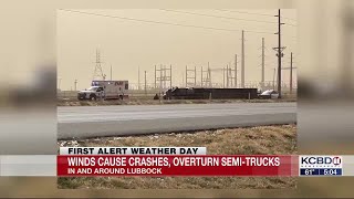 Widespread travel issues, power outages and damage caused by strong West Texas winds