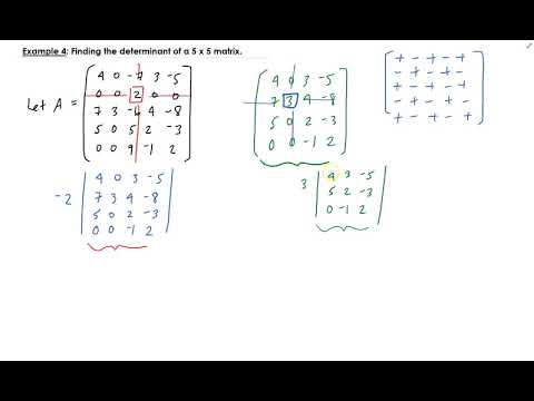 How do you find the determinant of a big matrix?