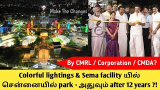 Drone view of Shenoy Nagar Thiru Vi Ka Park | Shenoy Nagar park opening | CMRL | Chennai Corporation