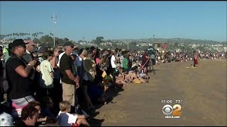 Huge Waves Continue To Draw Enthusiastic Crowds In Newport Beach