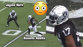 When Davante Adams MET Jaycee Horn 😳👀 (WR Vs CB) Raiders vs Panthers 2024 highlights