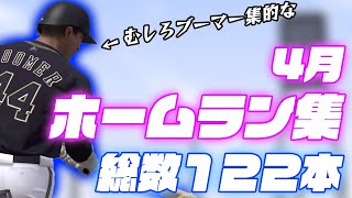 【4月のホームラン集】総数122本！間違いなくこれがプロスピで1番気持ち良いホームラン集です。ASMR的な？めっちゃ気持ち良いです！【リアルタイム対戦】【プロスピA】