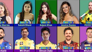 Age Comparison: Famous IPL Players and Their Wives | Total Superstar |
