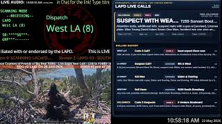 *LIVE* Los Angeles Police Scanner Audio LAPD Police LAFD Fire // 22-MAY-2026 // LA Captain