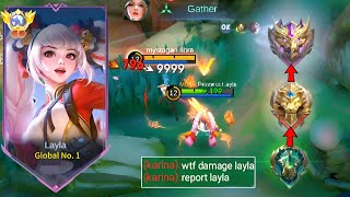 WTF DAMAGE! LAYLA ONE-SHOT BUILD(Build Melts Everyone)⚡ BEST BUILD \u0026 EMBLEMS 2025 - MLBB