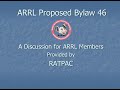 Arrl Proposed Bylaw 46
