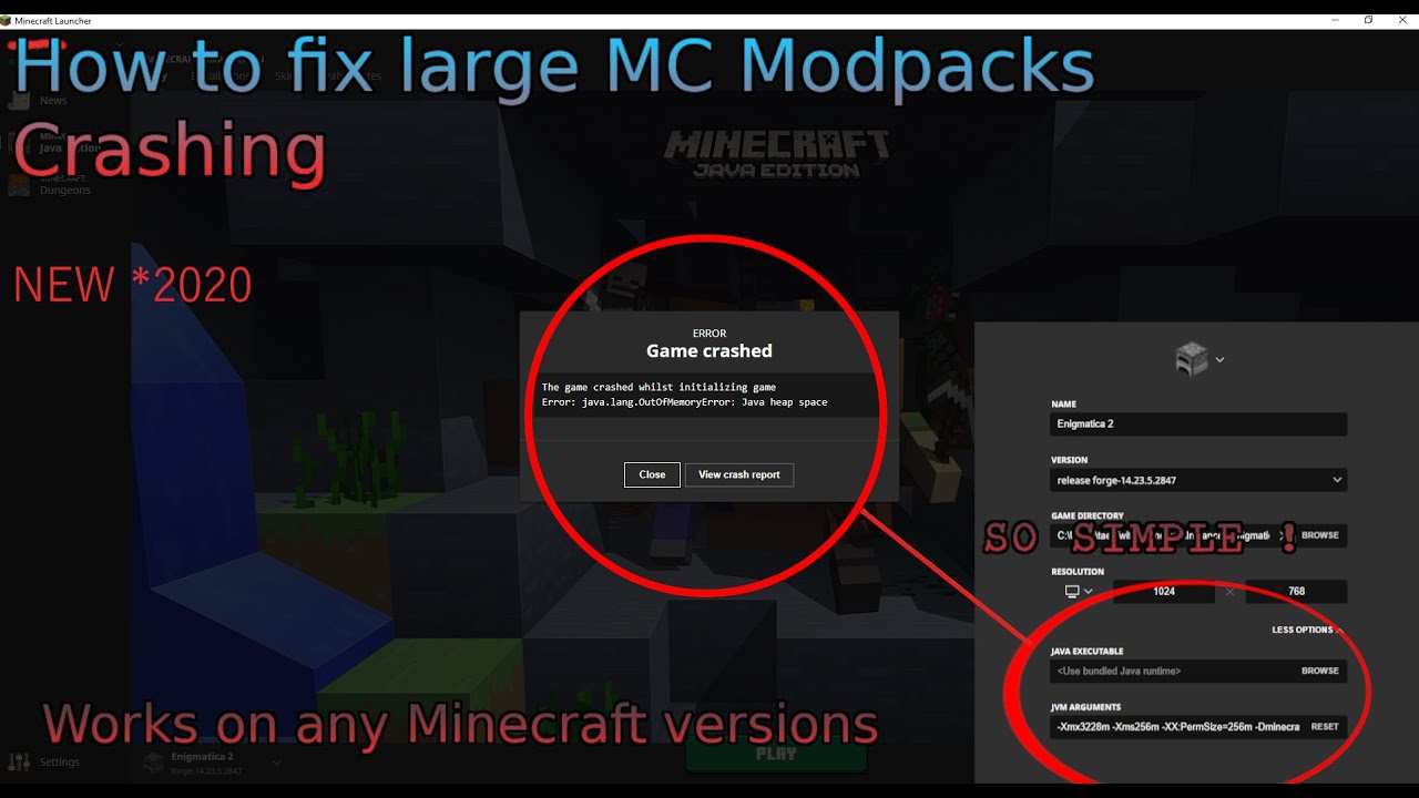 Minecraft Modpack Crash / It Seems To Be A Different Mod Each Time.