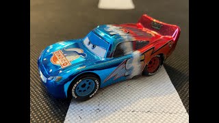 DISNEY PIXAR CARS METALLIC TRANSFORMING LIGHTNING MCQUEEN SUPER CHASE