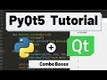 PyQt5 Tutorial - ComboBoxes with Examples