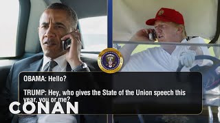 Donald Trump Keeps Calling Barack Obama | CONAN on TBS