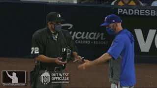 Ejection 26 - Umpire Alfonso Marquez Ejects Texas Batter Danny Santana Following Strikeout